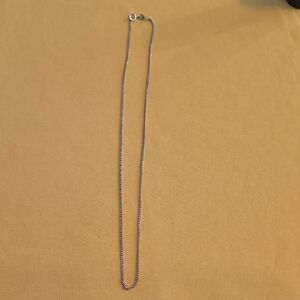 Sterling Silver Curb Chain Necklace - Marked 925 Silver - Approximately 9 Inches